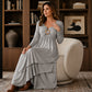 🏆👗 Tiered Midi Dress with Heart Accent – Figurschmeichelndes A-Linien-Design, luftiger Stoff & süßes Herzdetail – Perfekt für Reise & Feiern versandfrei