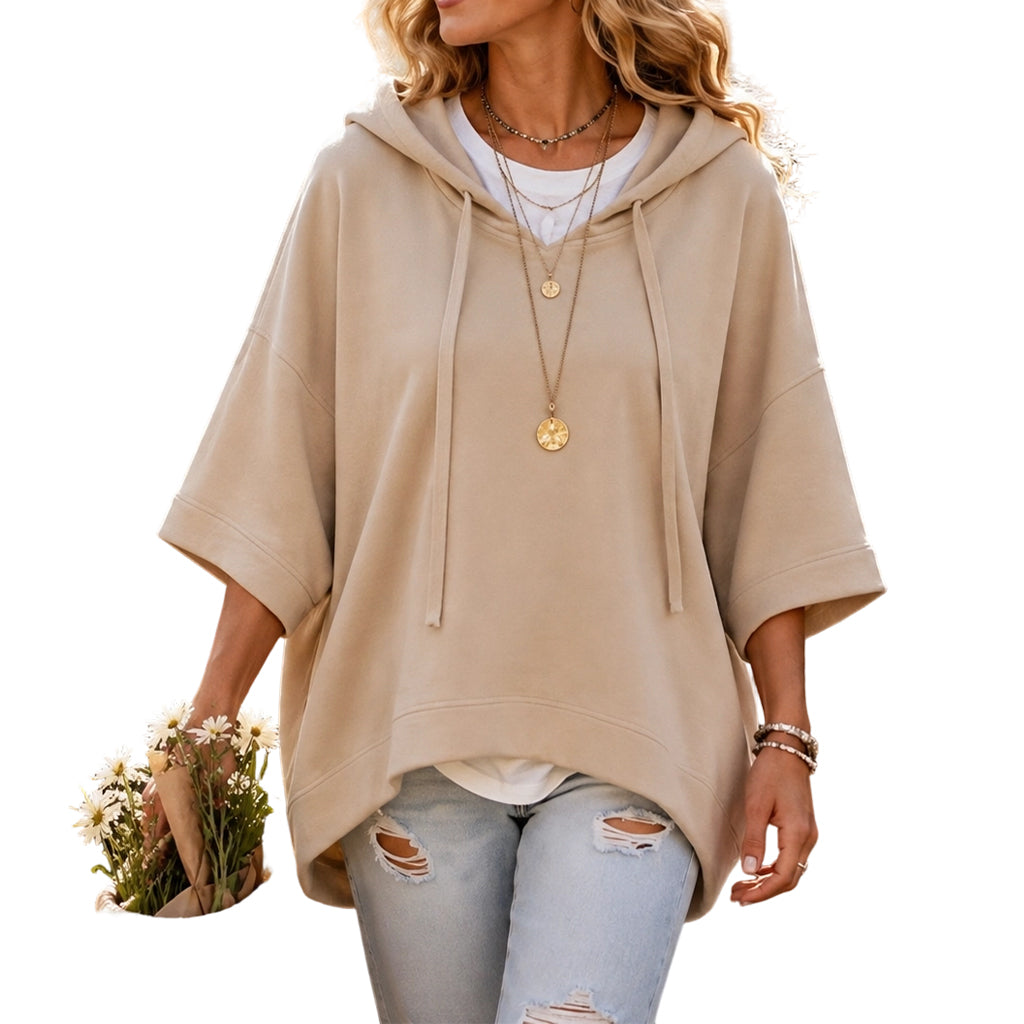 📢📢50%Rabatt!!!🎉✨Weites Hoodie mit weiten Ärmeln für Damen, legeres Sweatshirt