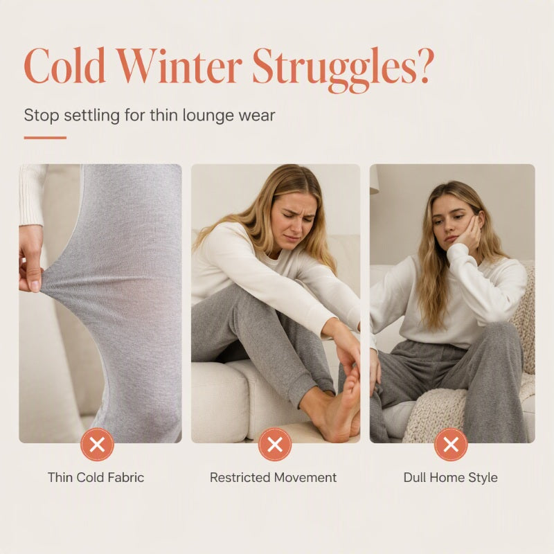 🔥🎅 SALE – 50% auf den Winter-Klassiker! ❄️ Winterliche Vintage-Karohose🧥 Elastischer Bund, gerades Bein, locker, dick & warm 🌟