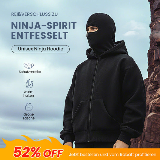 🎁 Heiße Aktion: 50 % Rabatt 🔥 Ninja Zip-Up Hoodie für Herren & Damen – Rundumschutz