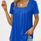 Elegantes, einfarbiges Damen-T-Shirt mit quadratischem Ausschnitt