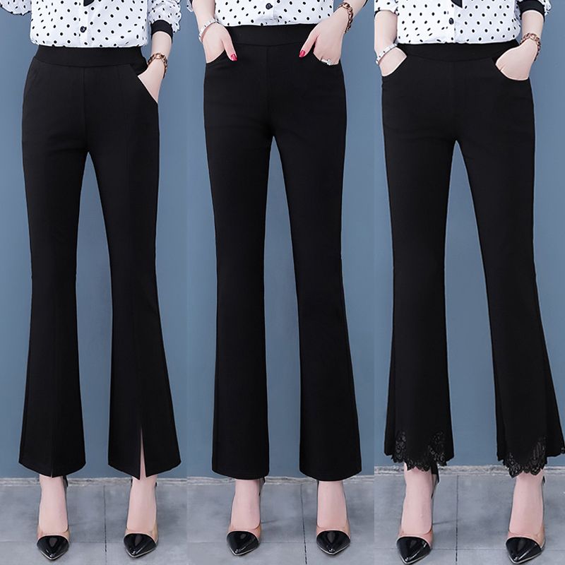 Stilvolle Schlaghose mit Schlitz und hoher Taille für Damen