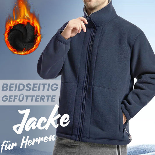 Herrenjacke mit doppelseitigem Fleece