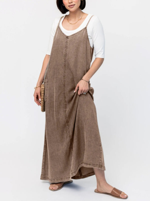 🔥VERKAUF 49%🔥Maxi-Jeanspulloverkleid für Damen