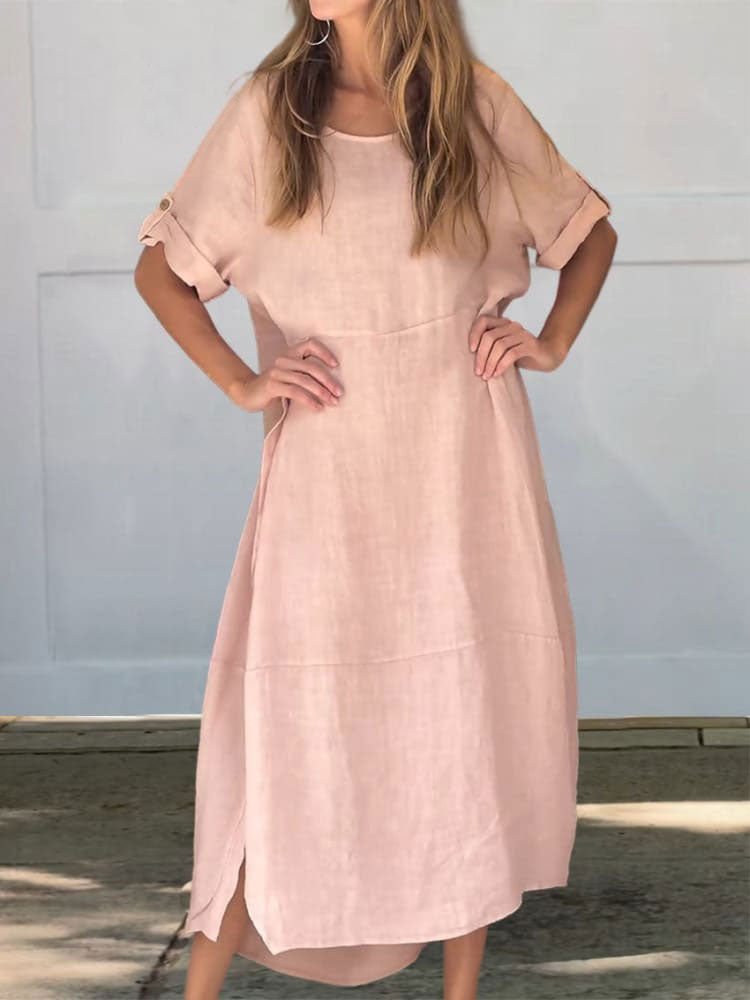 49% Rabatt!🔥Damen Kleid aus Leinen und Baumwolle