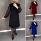 🔥Solange der Vorrat reicht 50% Rabatt!🎉Damenkleid mit Rundhalsausschnitt und einfarbigem Strass