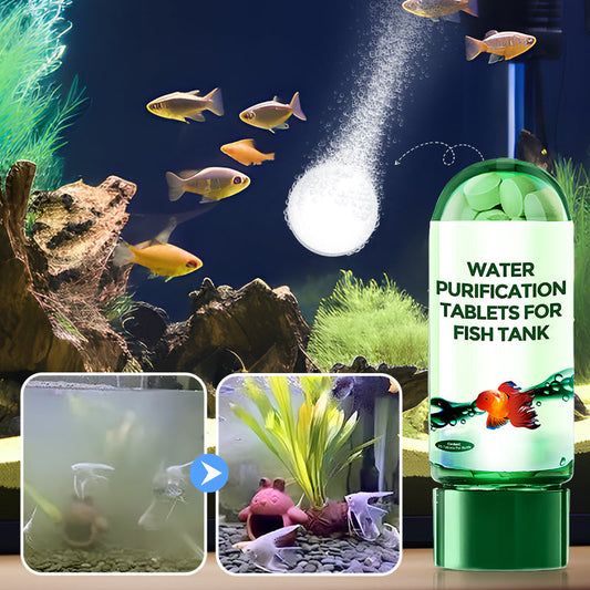💥Heißer Verkauf 50% Rabatt♻️Kaufe 2, Erhalte 3 Gratis💧Leistungsstarke Wasserreinigungstablette für Aquarien
