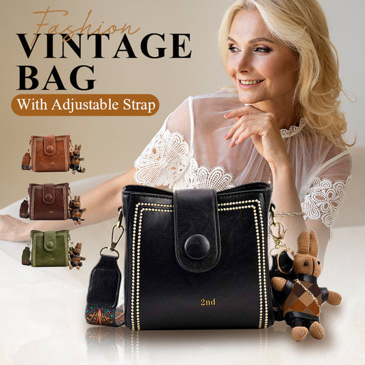 👜Vintage Mode Tasche mit verstellbarem, breiterem Schultergurt