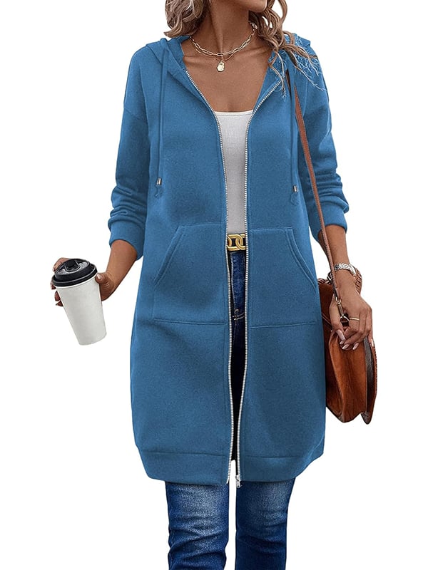 🔥Beliebtes Produkt ！🔥✨Damen Fleece‑Kapuzenpullover mit Reißverschluss