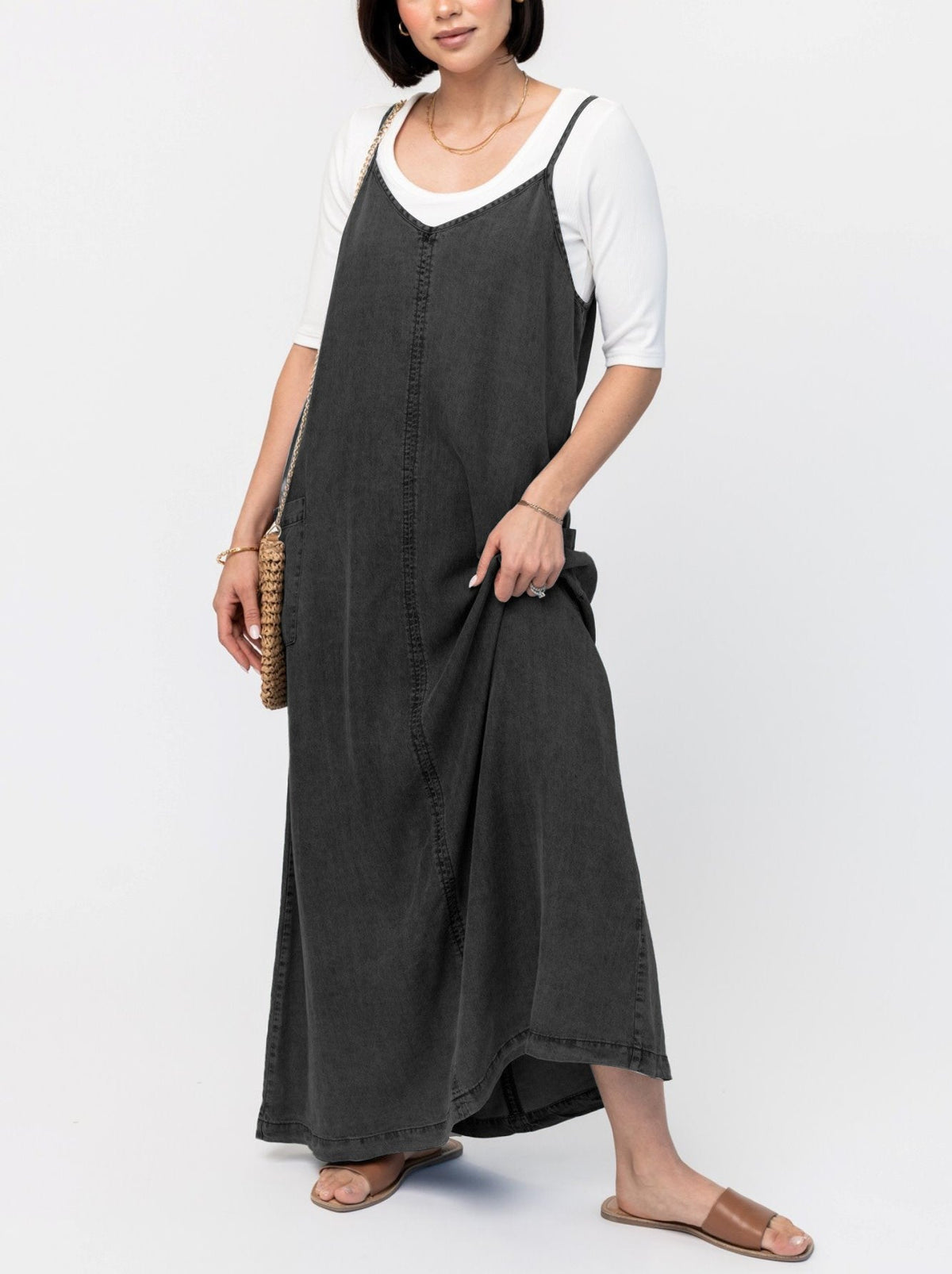 🔥VERKAUF 49%🔥Maxi-Jeanspulloverkleid für Damen