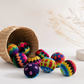 ⏰🔥NUR FÜR BEGRENZTE ZEIT 50 % RABATT! 🌈 Bunter Strick-Hacky-Sack – zum Stressabbau, für Spaß und unterwegs (Durchmesser 6,35 cm) ✨