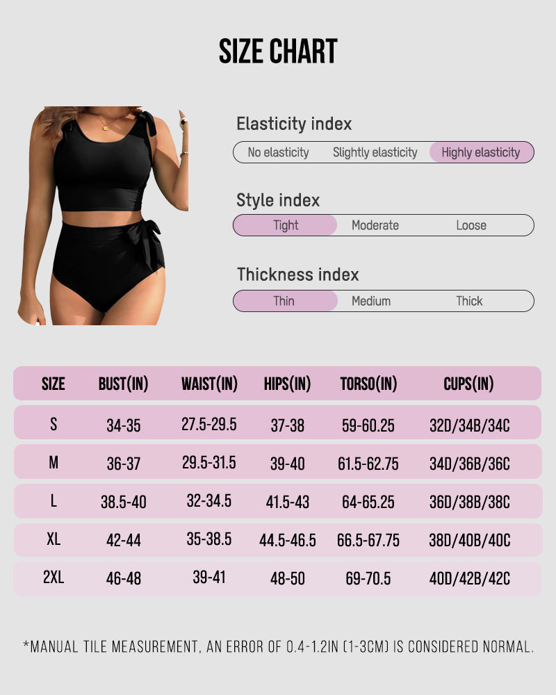 ✨Heißer Verkauf: 50 % Rabatt 🎀Bauchweg-Bikini-Set mit hoher Taille und doppelter Schnürung💖