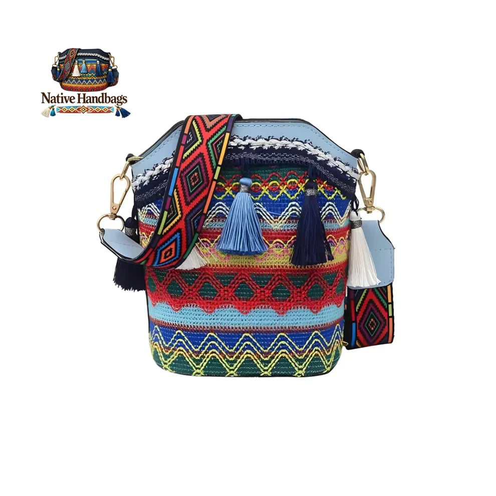 ✨ 50% RABATT 💝 Handgemachte Boho Tasche im Native Design 👜 Vintage Look, modern kombiniert & sehr beliebt 🔥