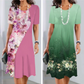 Elegantes Rundhalskleid mit Blumenprint für Damen