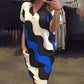Damen Kleid mit V-Ausschnitt und kurzen Ärmeln