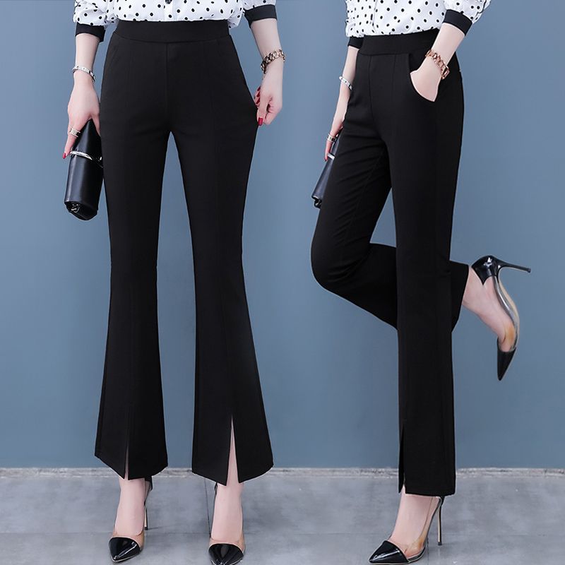 Stilvolle Schlaghose mit Schlitz und hoher Taille für Damen
