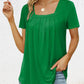 Elegantes, einfarbiges Damen-T-Shirt mit quadratischem Ausschnitt