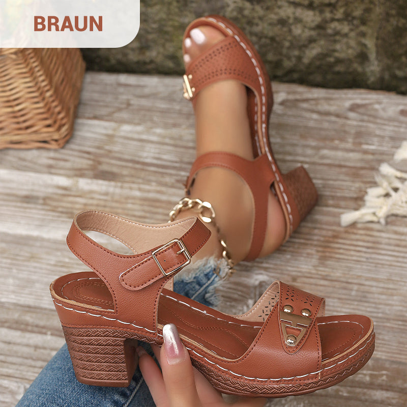 Damen Sandalen mit Blockabsatz