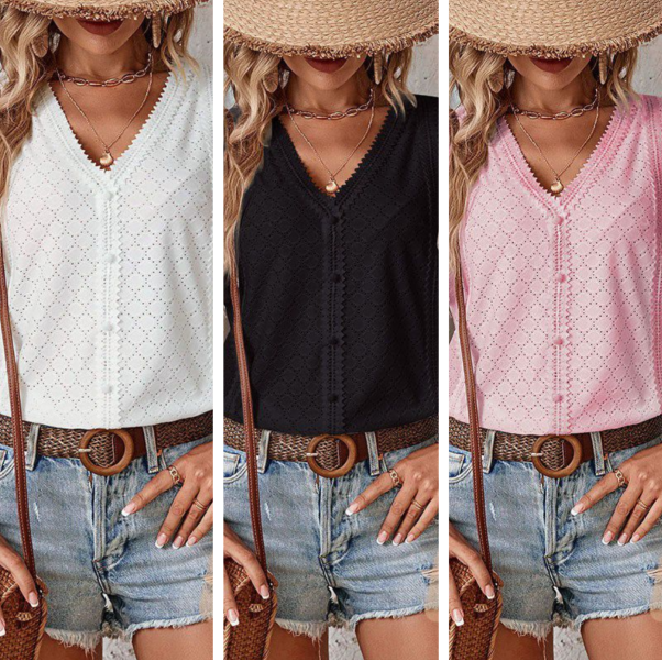 🎁 Hot Sale 50% RABATT ⏳ Neue Damen-Bluse mit kurzen Ärmeln 🔥 Oster-Rabattaktion!