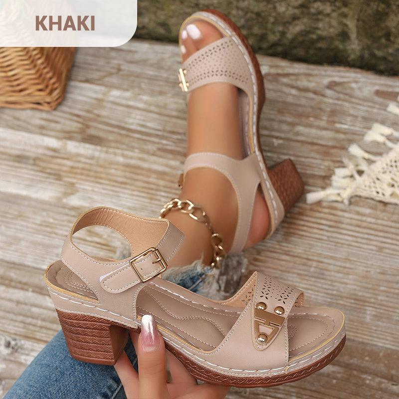 Damen Sandalen mit Blockabsatz