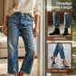📢📢50%Rabatt!!!✨🔥Damen-Retro-Cropped-Straight-Leg-Jeans👖