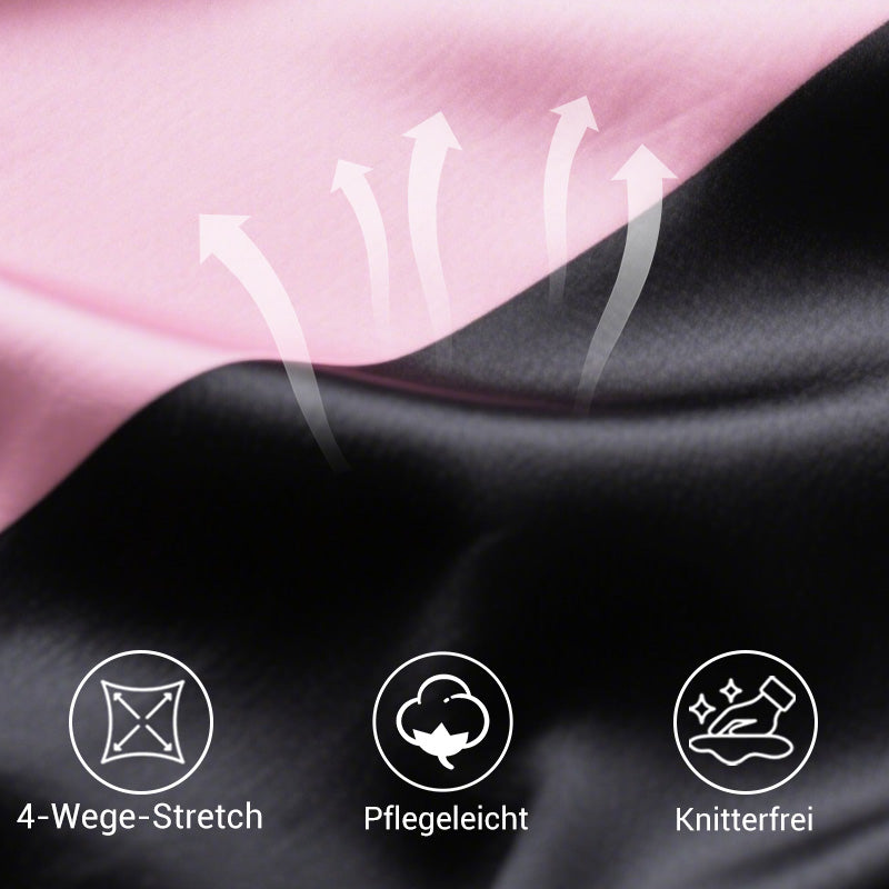 Damen Kleid mit V-Ausschnitt und kurzen Ärmeln