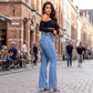 📢📢50%Rabatt!!!🎉✨ 2026 Mode-Neuheiten! 💕👖Stretch-Schlagjeans mit hohem Bund