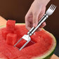 🍉2-in-1-Wassermelonenschneider und -gabel – Edelstahl, mit zwei Köpfen