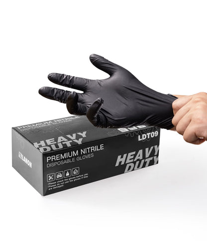 🔥Sonderangebot: 50 % Rabatt🎅 100/50 Stück schwarze Nitril-Einweghandschuhe