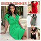 Elegantes Rüschenkleid mit Taillenschnürung und V-Ausschnitt für Damen