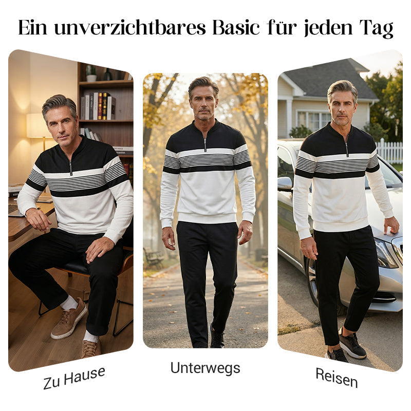 🔥NUR FÜR KURZE ZEIT 50% RABATT!⏰Herren-Set: Pullover mit grafischem Druck und Hose