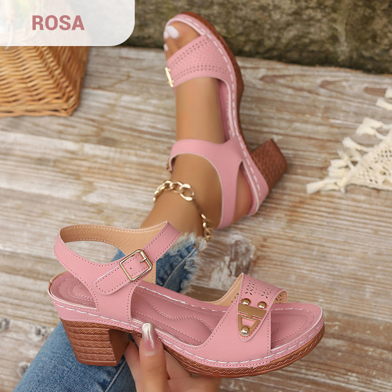 Damen Sandalen mit Blockabsatz