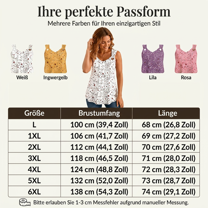 💞 Über 100.000 verkauft – der beliebteste Hit – jetzt zum halben Preis！Sommer-Tanktop für Damen mit Blumenmuster