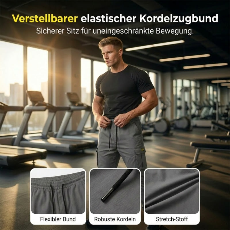 🌞 Sommerneuheiten – Jetzt bis zu 50% sparen! 💰 Lässige Cargohose für Herren mit Kordelzug