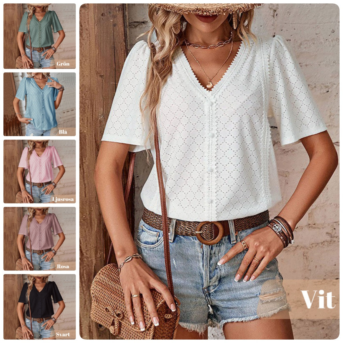 🎁 Hot Sale 50% RABATT ⏳ Neue Damen-Bluse mit kurzen Ärmeln 🔥 Oster-Rabattaktion!