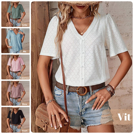 🎁 Hot Sale 50% RABATT ⏳ Neue Damen-Bluse mit kurzen Ärmeln 🔥 Oster-Rabattaktion!