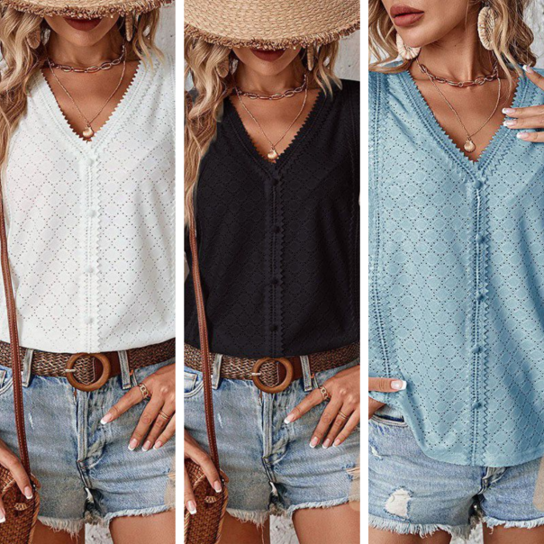 🎁 Hot Sale 50% RABATT ⏳ Neue Damen-Bluse mit kurzen Ärmeln 🔥 Oster-Rabattaktion!