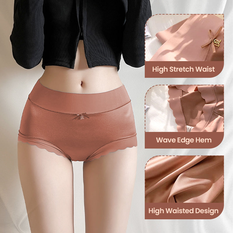 💥Kaufe 1 erhalte 2 gratis🥰Atmungsaktive Damen-Slips aus hochelastischem Satin mit Baumwollfutter, gesund, bequem und nahtlos