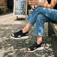 🚚 Nachschub ist da – schnell sein lohnt sich! 👟 Atmungsaktive Plateausandalen aus Strickstoff für Damen – bequem & modisch
