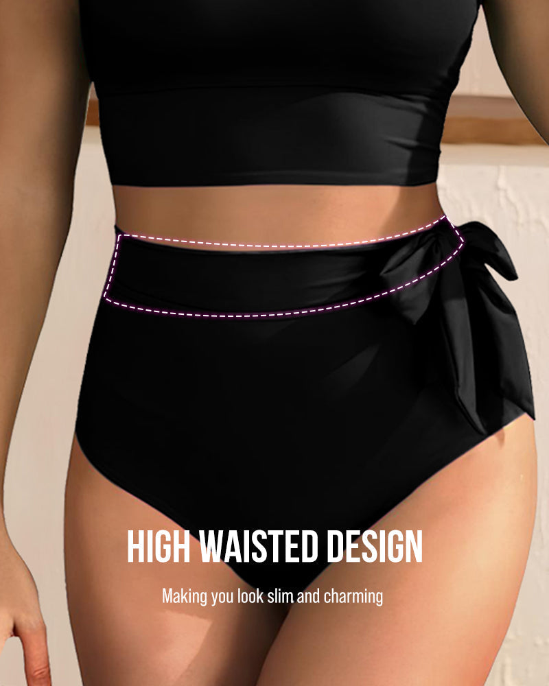 ✨Heißer Verkauf: 50 % Rabatt 🎀Bauchweg-Bikini-Set mit hoher Taille und doppelter Schnürung💖