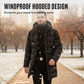 🔈🔈Nützliche Winterprodukte – 50 % reduziert❄️ Herren-Daunenjacke in mittlerer Länge mit Kapuze