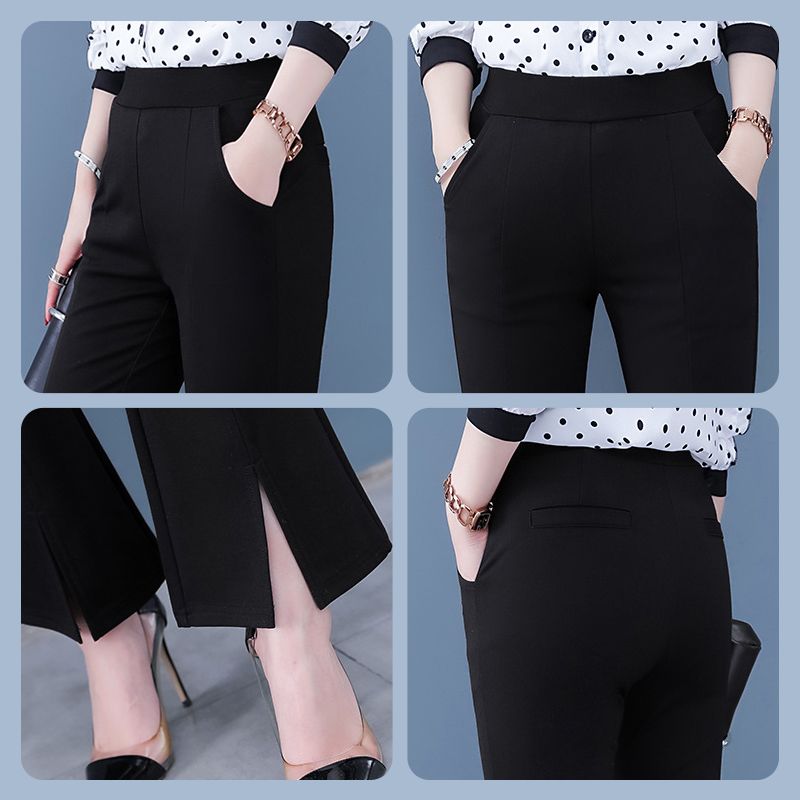 Stilvolle Schlaghose mit Schlitz und hoher Taille für Damen