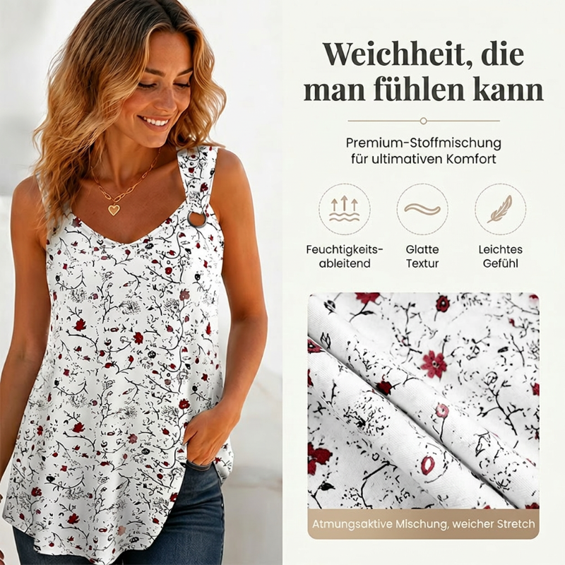 💞 Über 100.000 verkauft – der beliebteste Hit – jetzt zum halben Preis！Sommer-Tanktop für Damen mit Blumenmuster