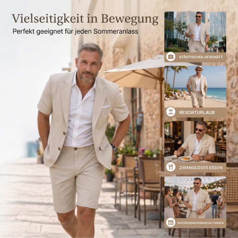 ⌛Zeitlich begrenztes Angebot – 2-teiliges Kurzarm-Anzugset für Herren