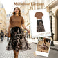 📢📢50%Rabatt!!!✨🔥Zweiteiliges Set für Damen bestehend aus Pullover und fließendem Rock mit Leopardenmuster