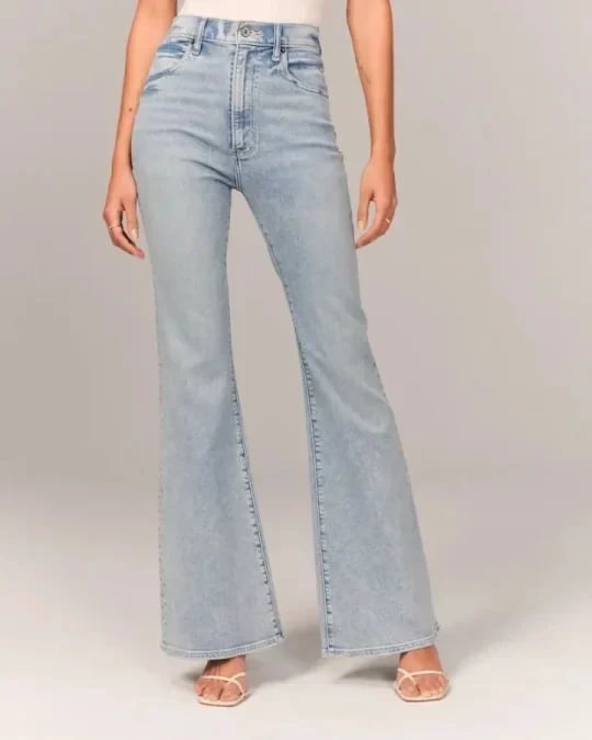 💥Ultrahoch taillierte Stretch-Schlaghosen👖