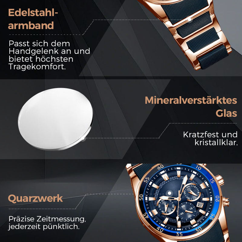 🚀 Neu eingetroffen – 50% Probierpreis! 🔥Hochwertige Business-Multifunktions-Quarz-Uhr für Herren