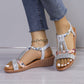 💖💖Frauen neue Sommer Strass Sandalen mit offener Spitze💖💖