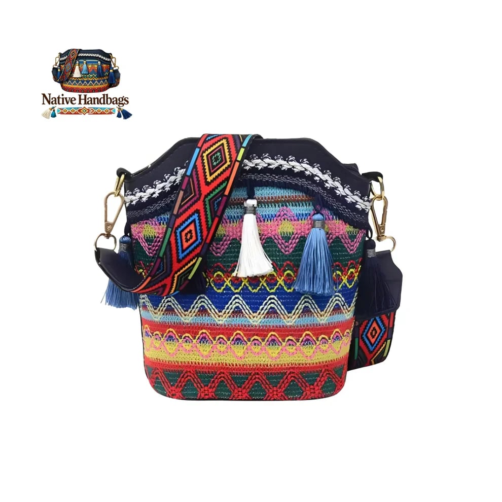 ✨ 50% RABATT 💝 Handgemachte Boho Tasche im Native Design 👜 Vintage Look, modern kombiniert & sehr beliebt 🔥