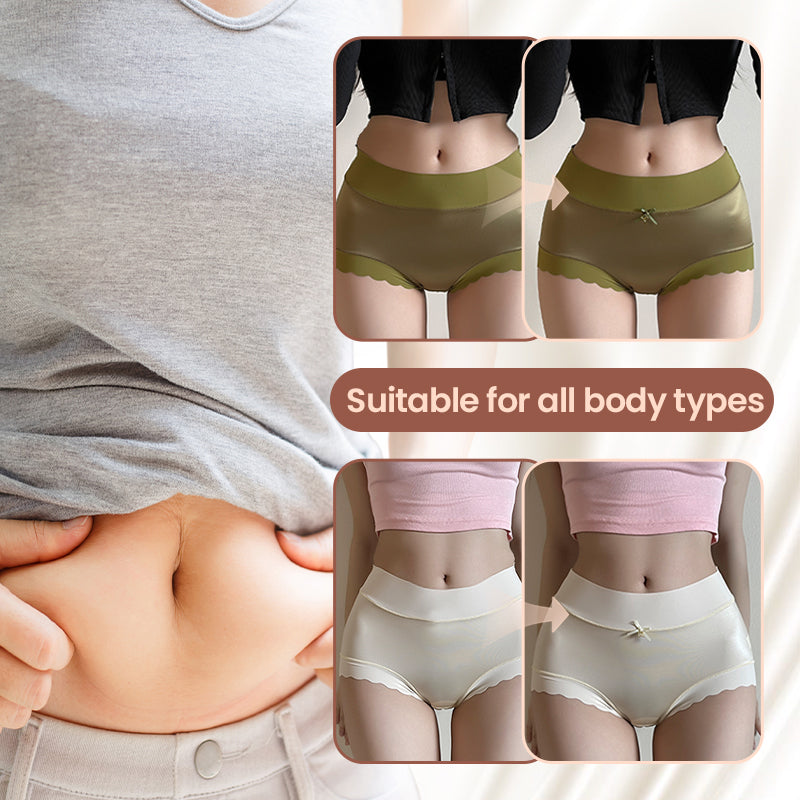 💥Kaufe 1 erhalte 2 gratis🥰Atmungsaktive Damen-Slips aus hochelastischem Satin mit Baumwollfutter, gesund, bequem und nahtlos